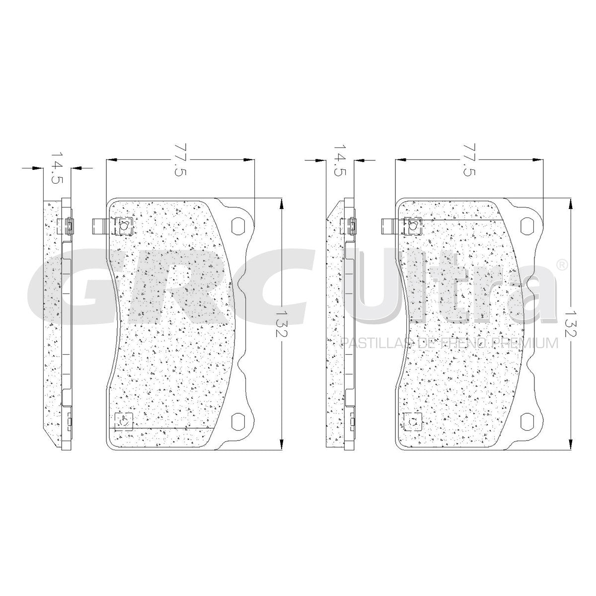 GMD1050 - BALATAS SEMIMETALICAS DELANTERAS PARA CADILLAC ATS BASE 2016-2016