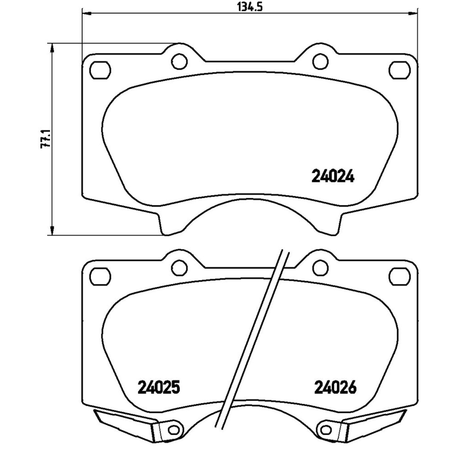 BRE-P83102 - BALATAS DELANTERAS PARA TOYOTA HILUX BASE 2016-2017