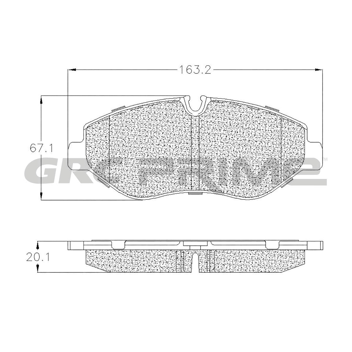 GPRD1316BSD - BALATAS SEMIMETALICAS DELANTERAS PARA DODGE SPRINTER 2500 3.0L 2009-2009