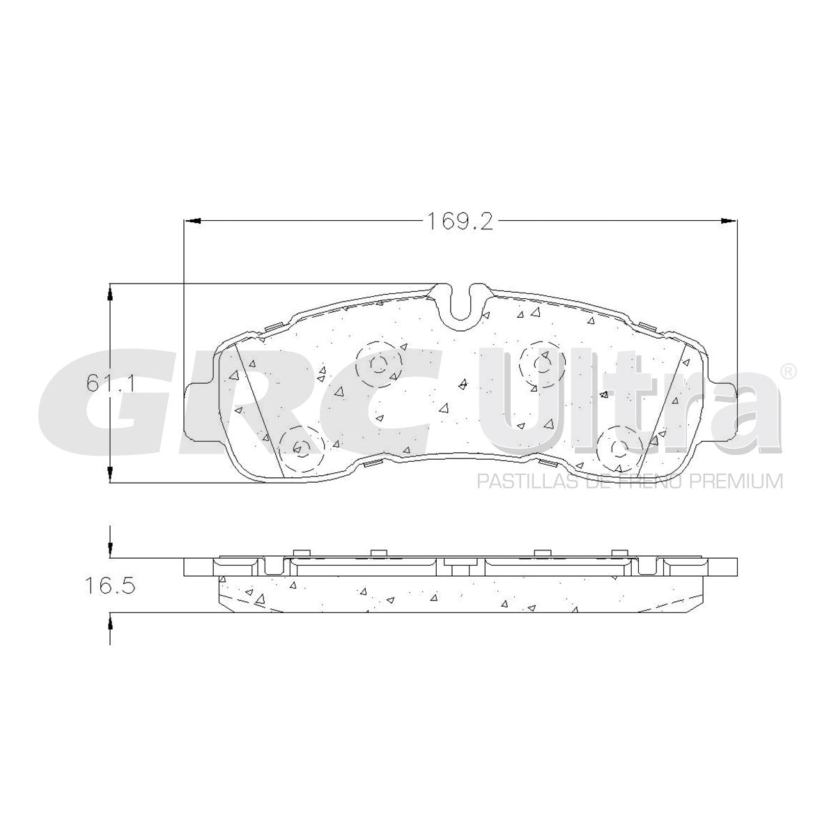 GMD2281 - BALATAS SEMIMETALICAS TRASERAS PARA FORD TRANSIT 2020-2020