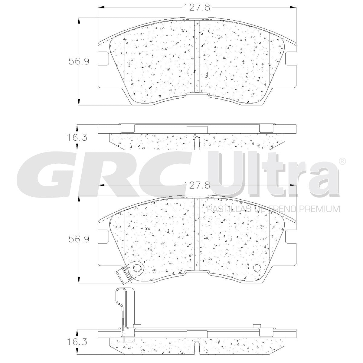 GCD349 - BALATAS CERAMICAS DELANTERAS PARA DODGE RAIDER 1988-1989