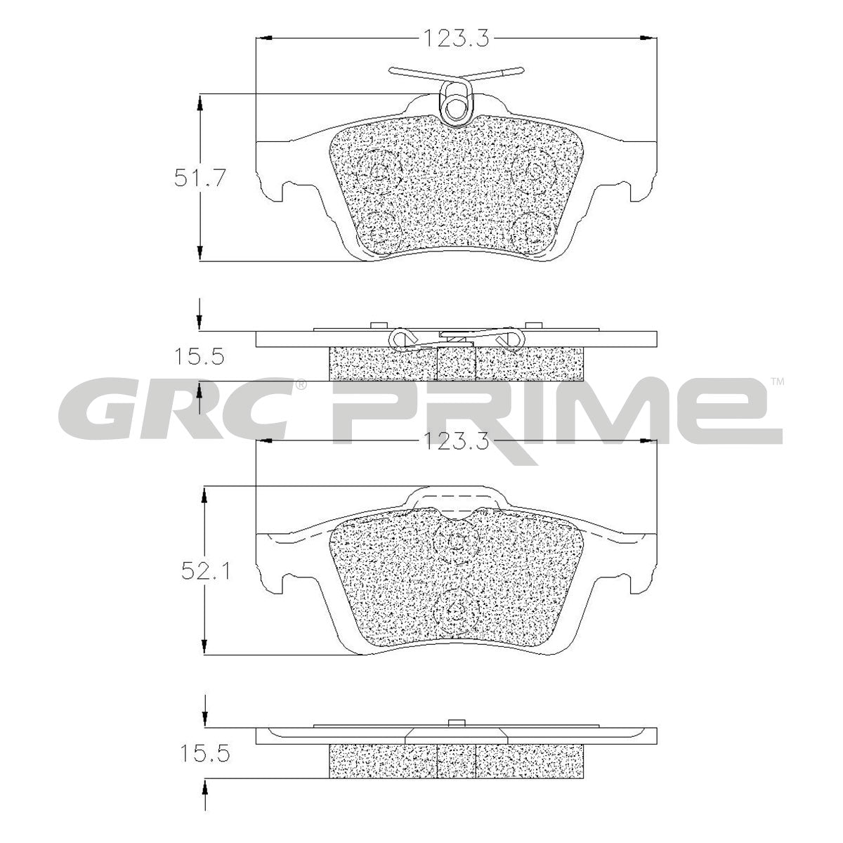 GPRD1564 - BALATAS CERAMICAS TRASERAS PARA FORD C-MAX 2014-2018