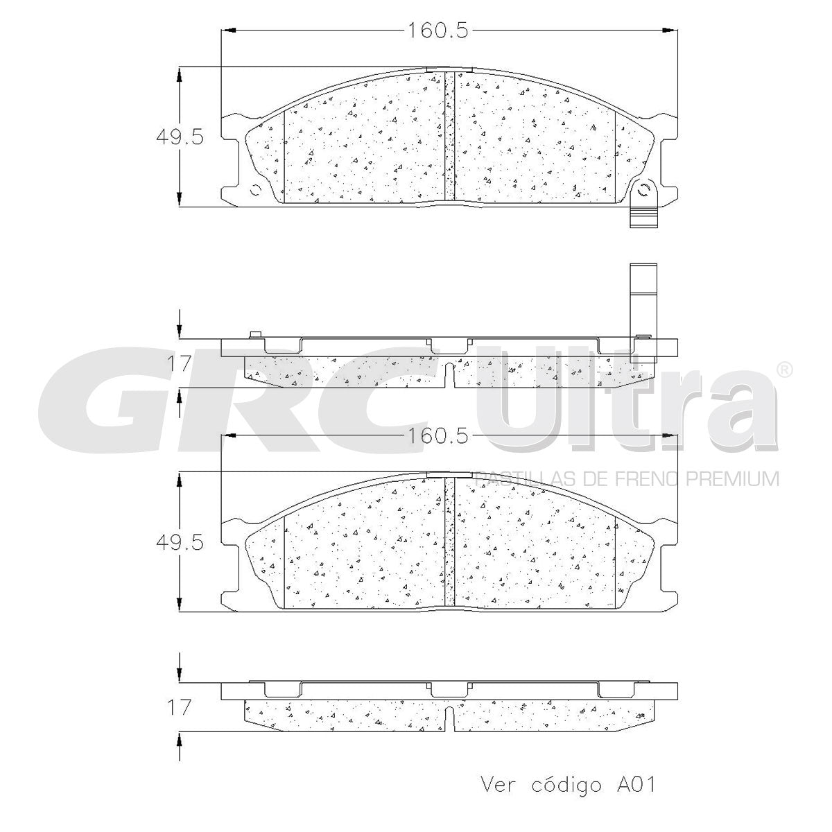 GCD333 - BALATAS CERAMICAS DELANTERAS PARA NISSAN 720 1986-1986