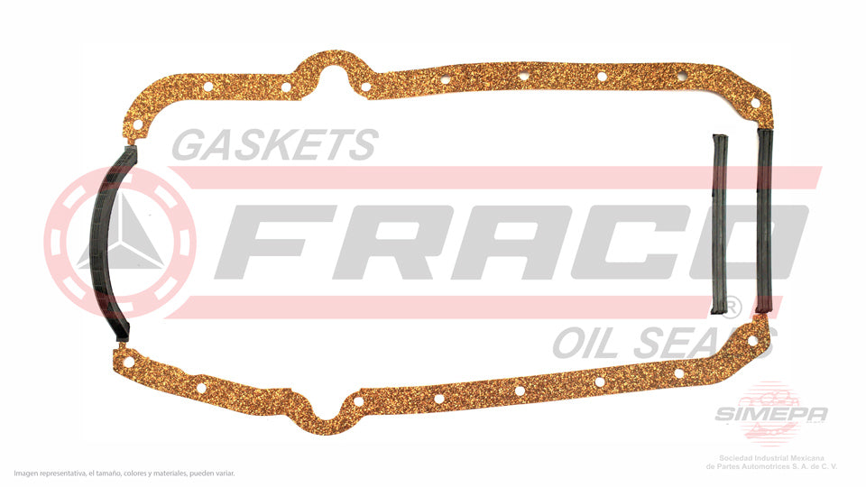 OSX-3082100 - EMPAQUE DE CARTER PARA AVANTI II V8 5.0 L 16 V. OHV 1981-1985