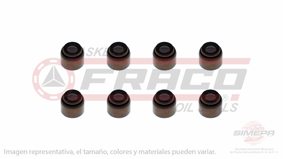 SS-6102-V-08 - SELLOS DE VALVULA POR JUEGOS PARA DODGE 2000 GTX L4 2.0 L SOHC 8 V. SOHC G63B 1989-1990