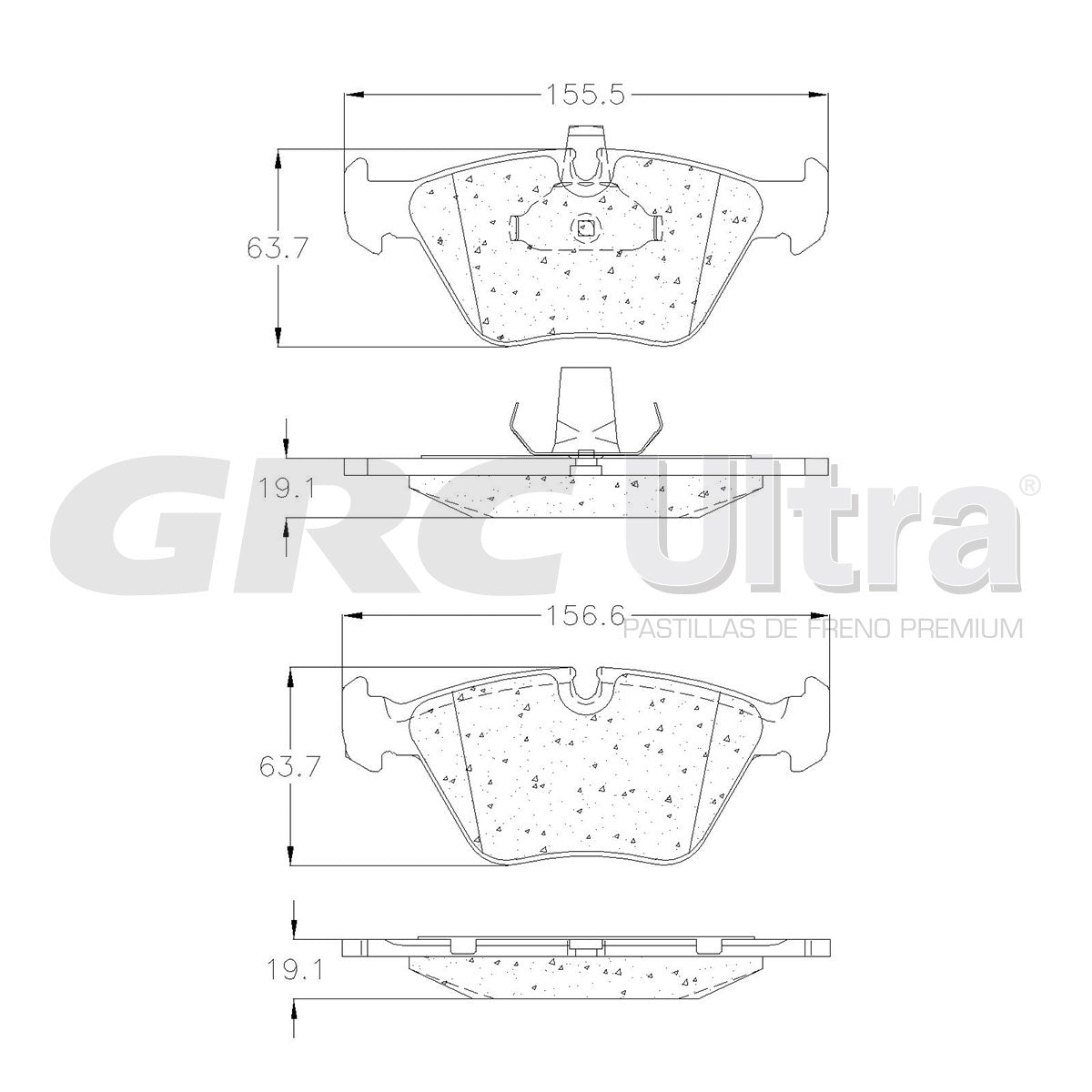 GMD725 - BALATAS SEMIMETALICAS DELANTERAS PARA BMW 528I 1997-1998