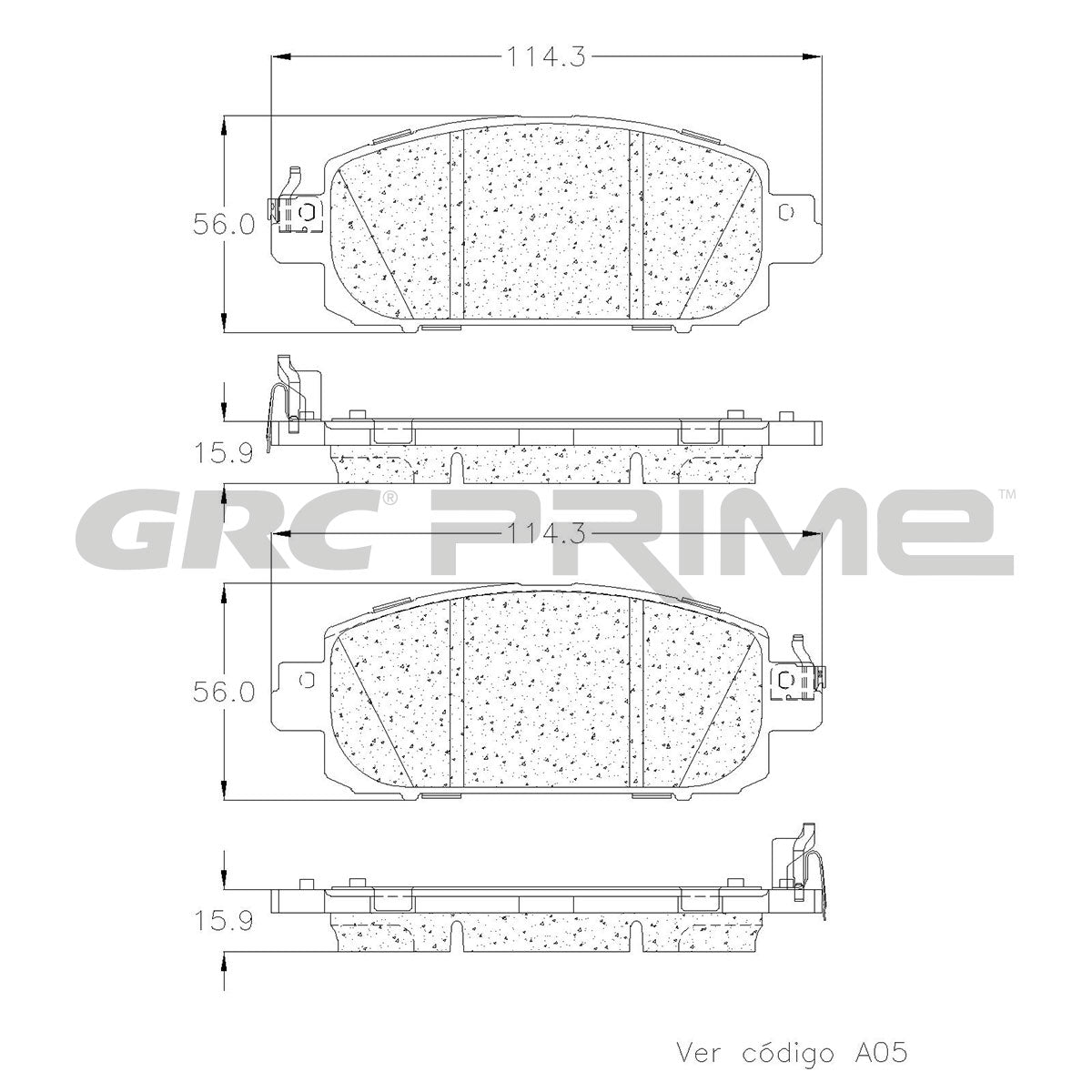 GPRD2310 - BALATAS CERAMICAS DELANTERAS PARA NISSAN KICKS SR 2022-2024