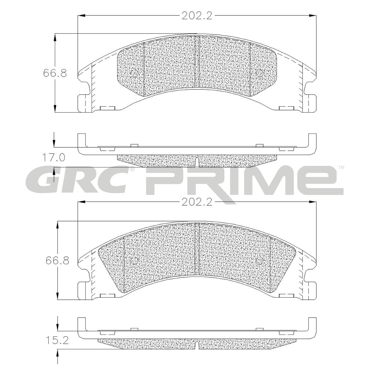 GPRD1329SD - BALATAS SEMIMETALICAS TRASERAS PARA FORD E-150 4.6L 2012-2012