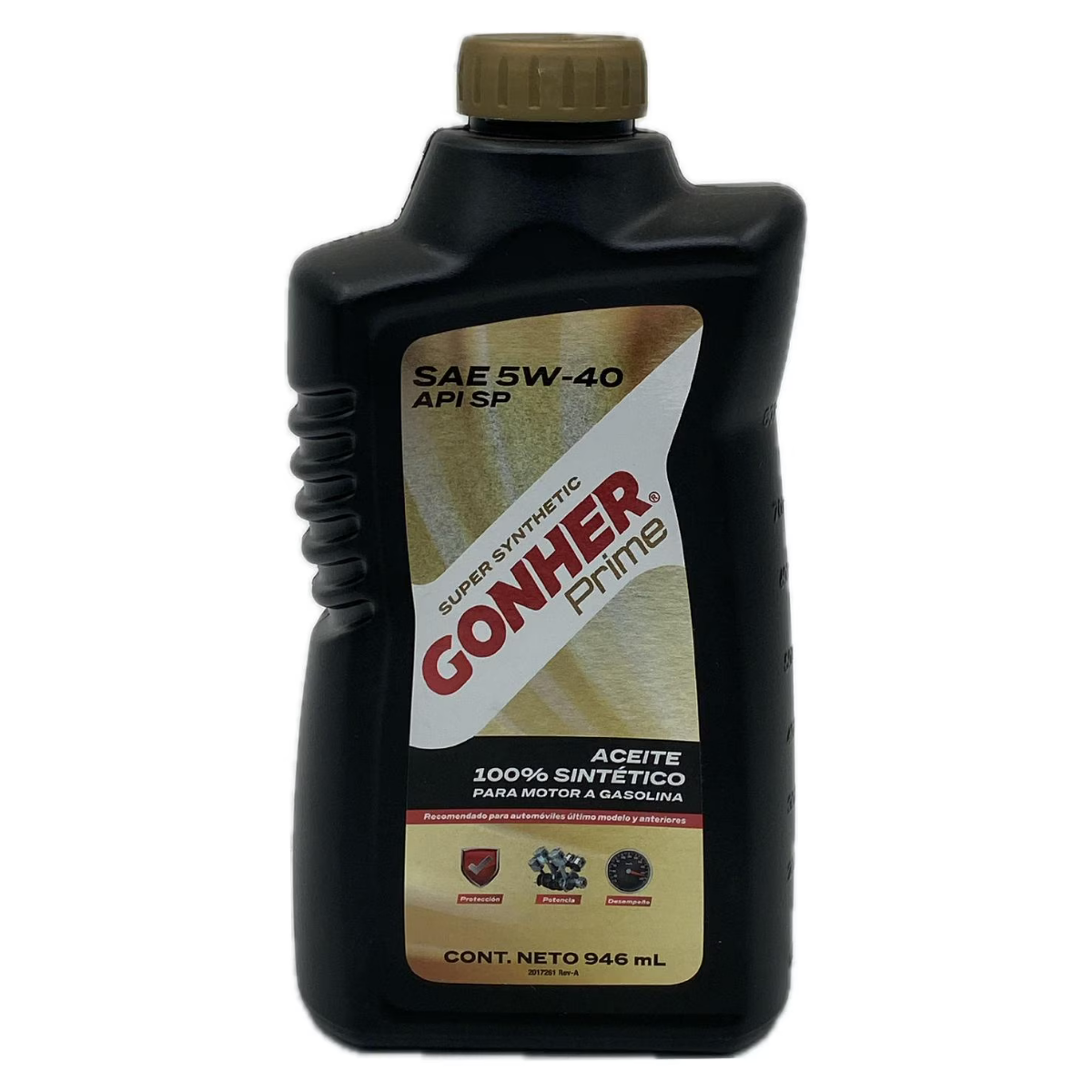 GH-1033919 - ACEITE GONHER SINTETICO SAE 5W-40 API SP CAJA CON 12 PIEZAS DE 946ML