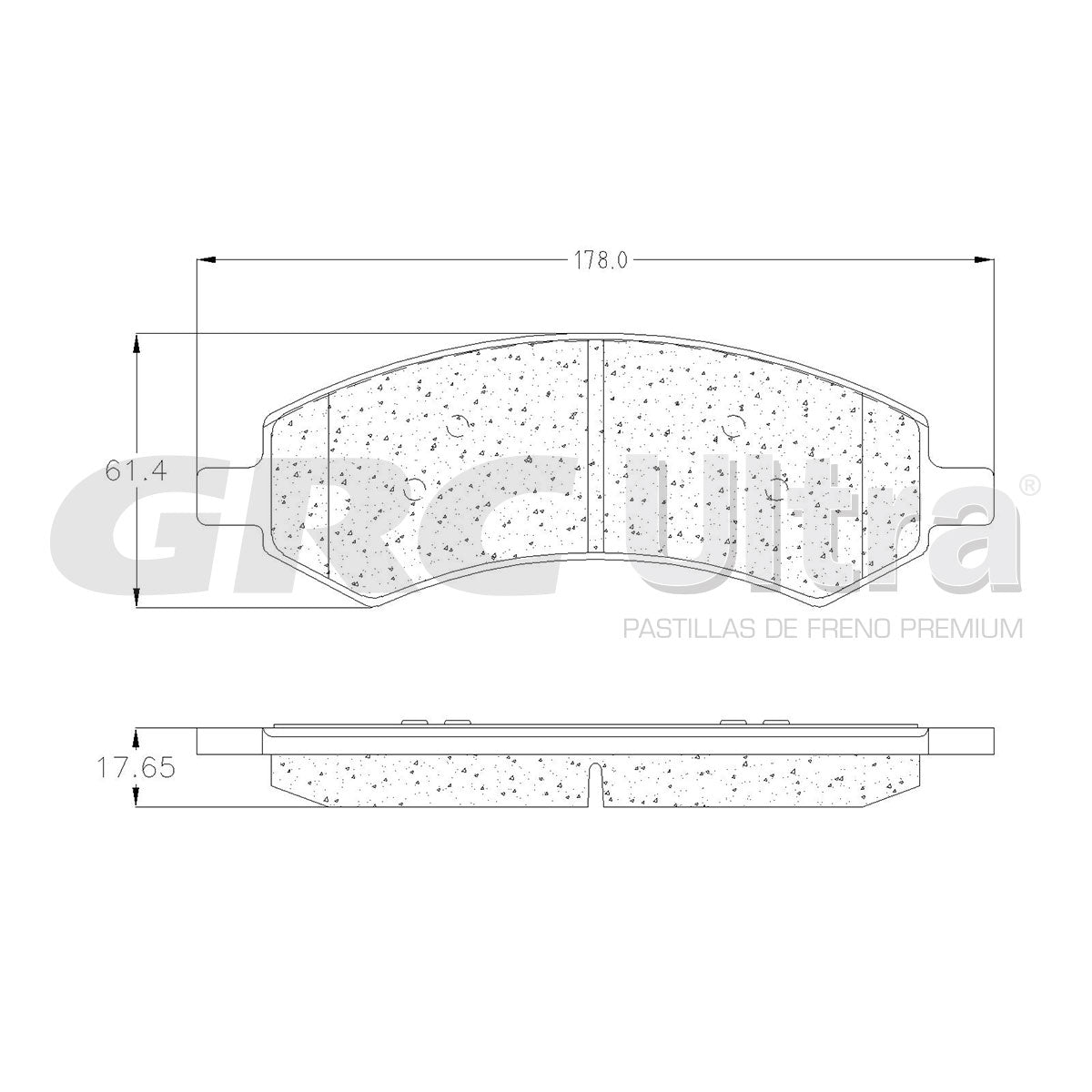 GMD1084 - BALATAS SEMIMETALICAS DELANTERAS PARA CHRYSLER ASPEN 4.7L 2008-2008