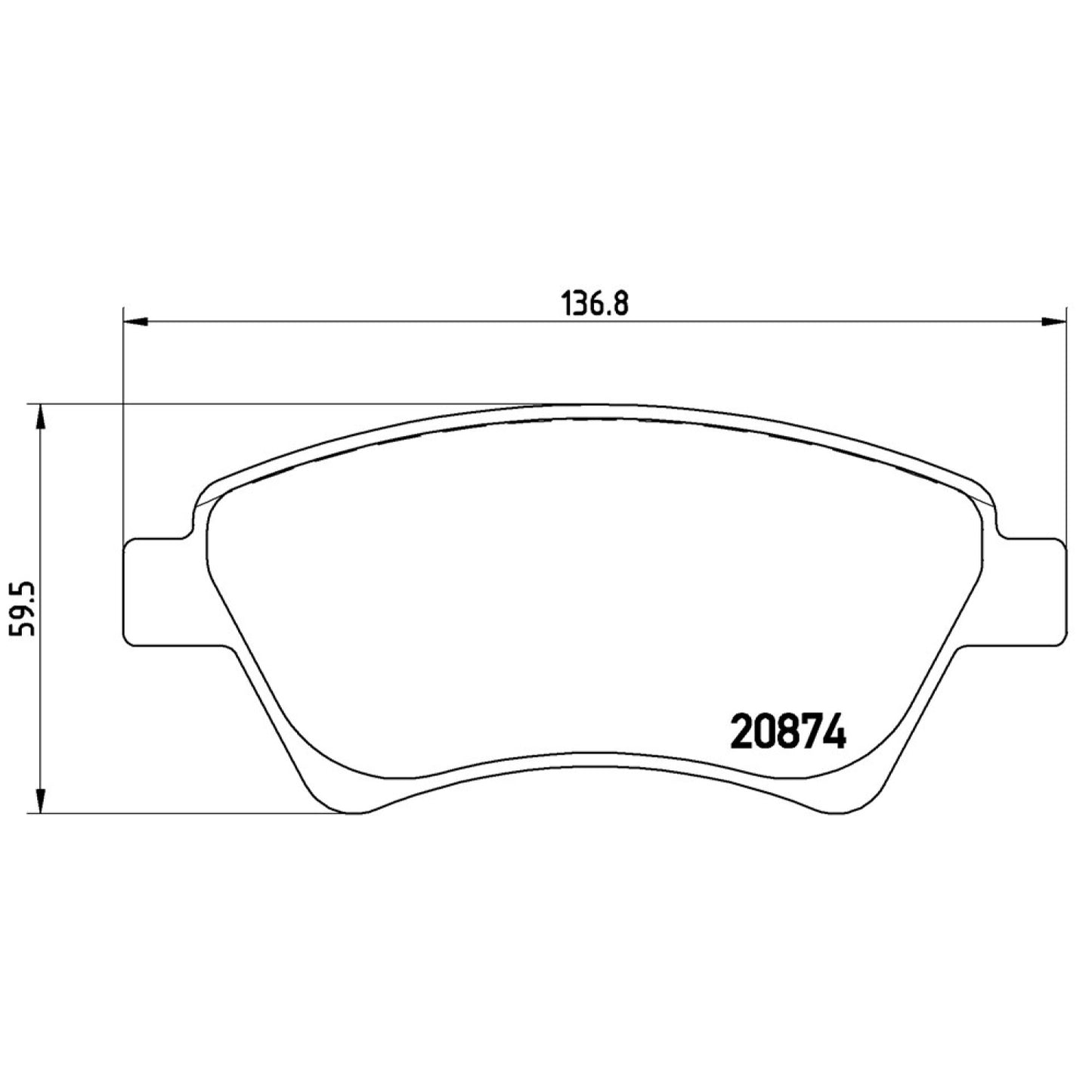 BRE-P68034 - BALATAS DELANTERAS PARA RENAULT MEGANE AUTHENTIQUE 2004-2010