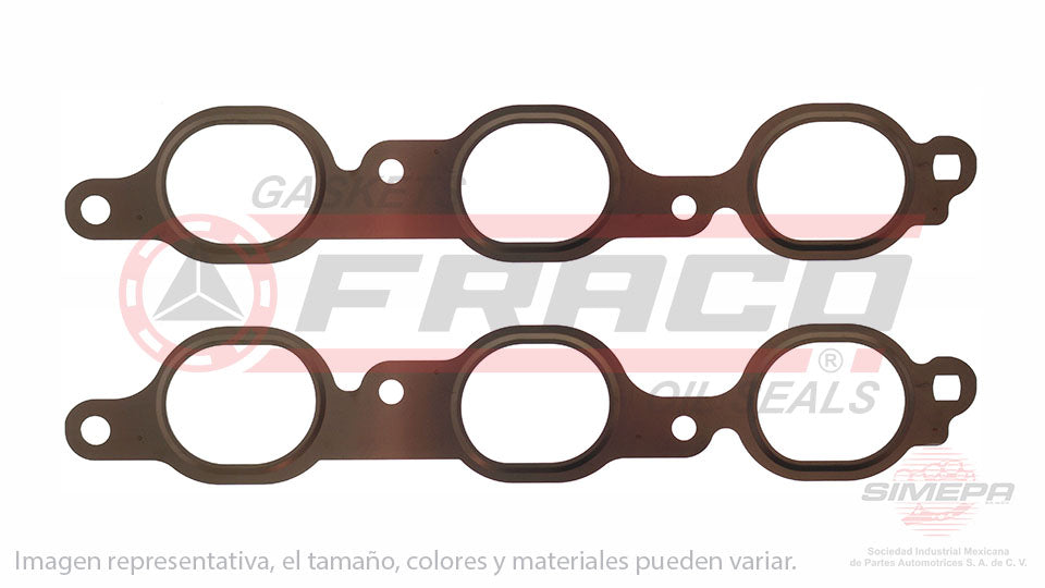 MEX-3062139 - EMPAQUE MULTIPLE DE ESCAPE PARA CHEVROLET SILVERADO 1500 V6 4.3 L ECOTEC 12 V. OHV LV3 2014-2018