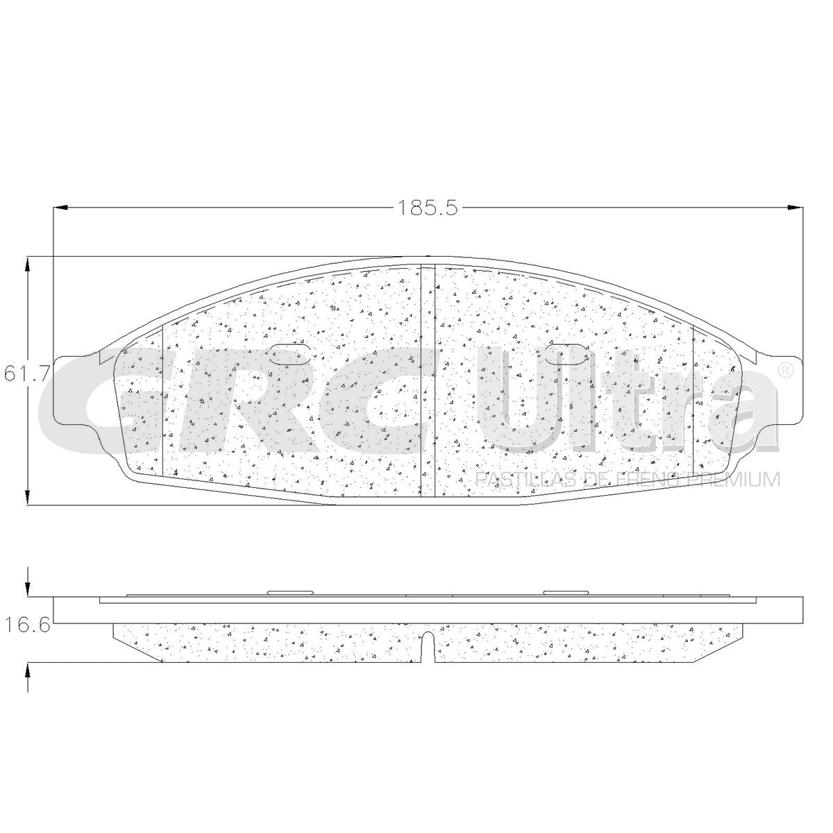 GMD931 - BALATAS SEMIMETALICAS DELANTERAS PARA FORD CROWN VICTORIA BASE 2003-2011