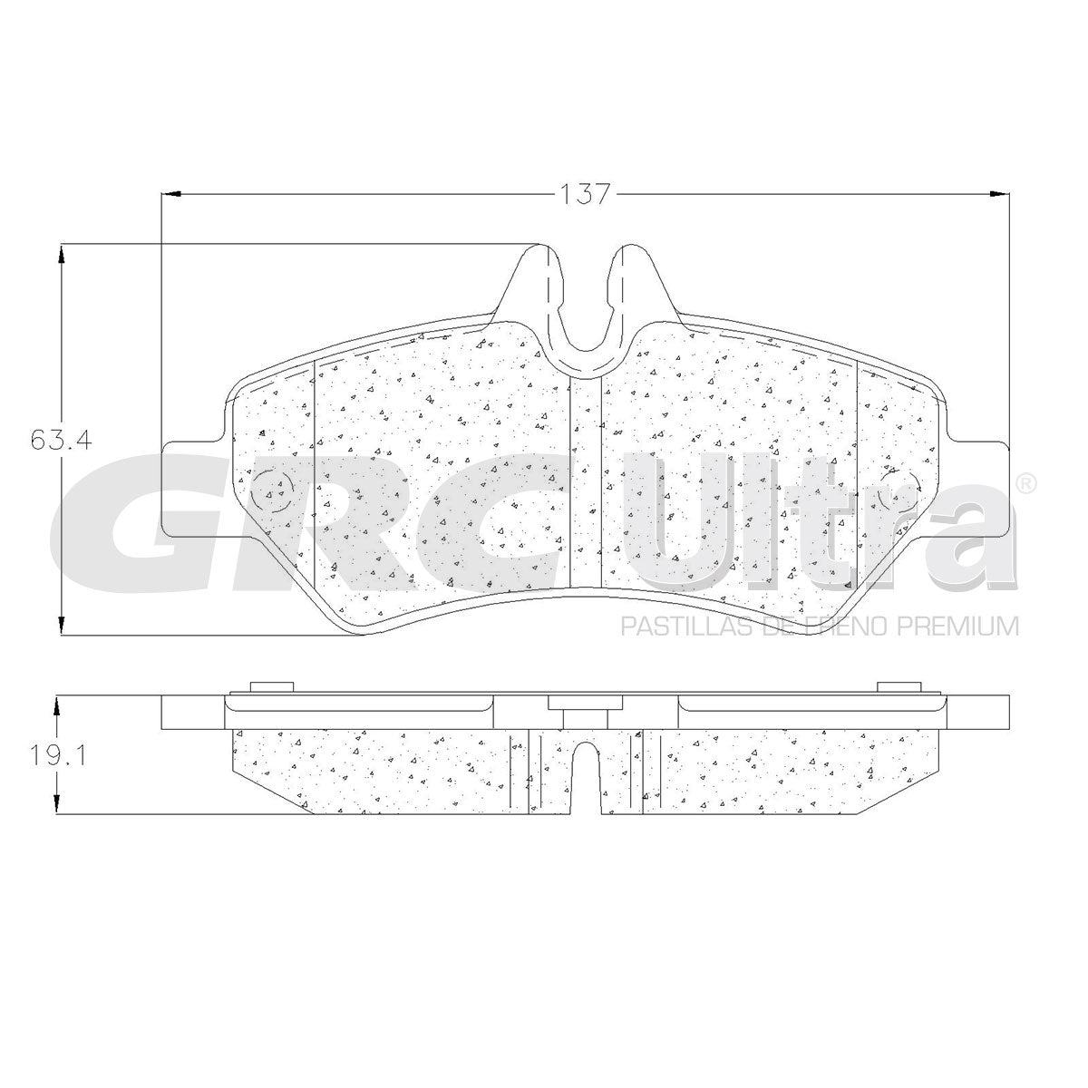 GMD1317 - BALATAS SEMIMETALICAS TRASERAS PARA DODGE SPRINTER 2500 3.0L 2009-2009
