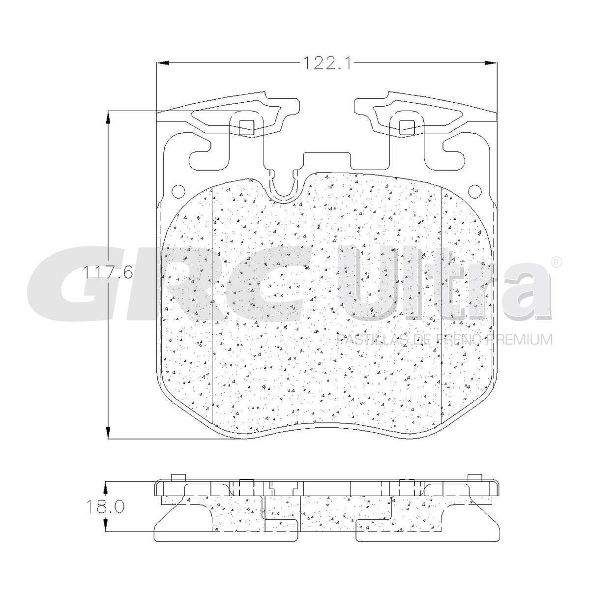 GMD1868 - BALATAS SEMIMETALICAS DELANTERAS PARA BMW 540I 2017-2020