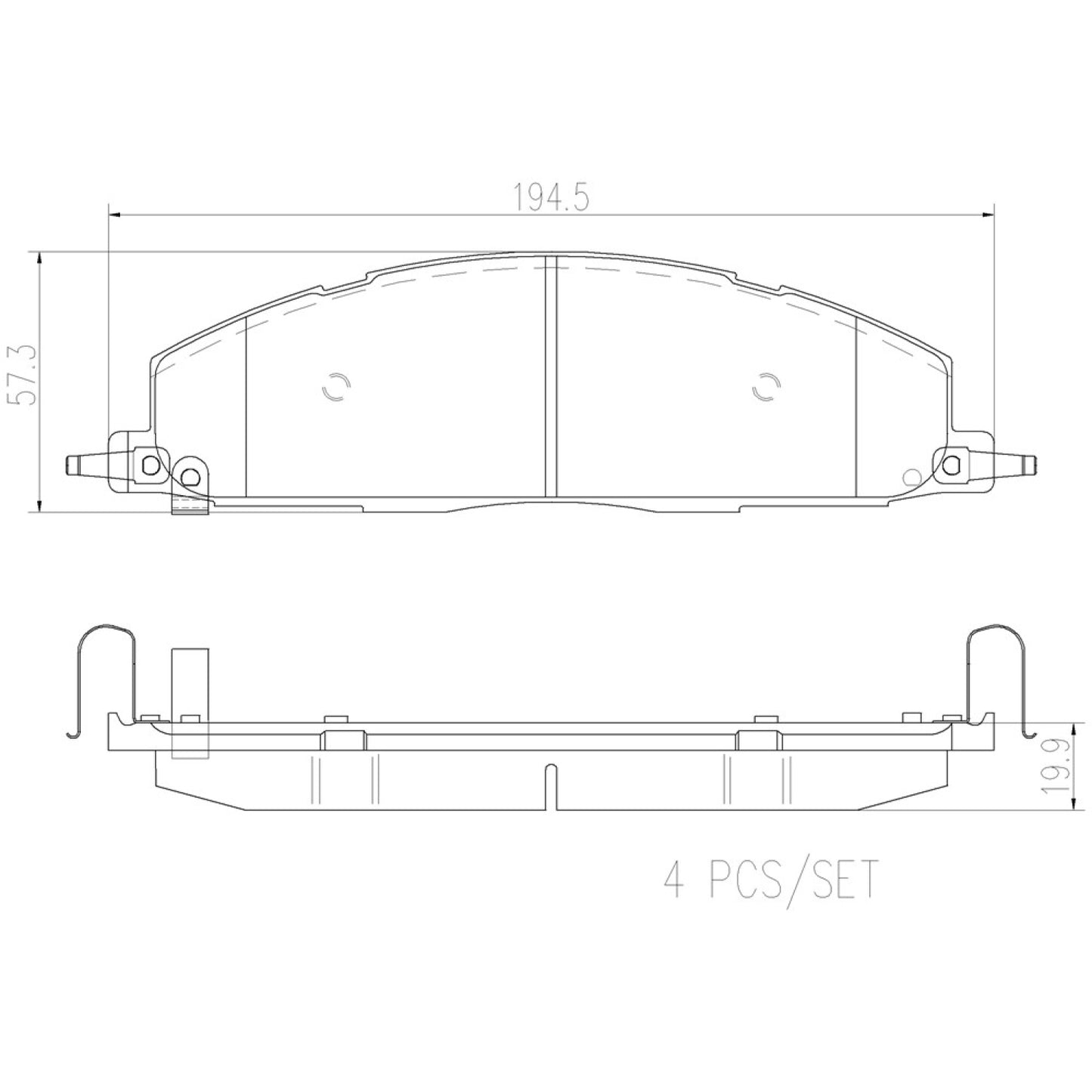 BRE-P18036 - BALATAS TRASERAS PARA DODGE RAM 2500 CREW 2009-2009