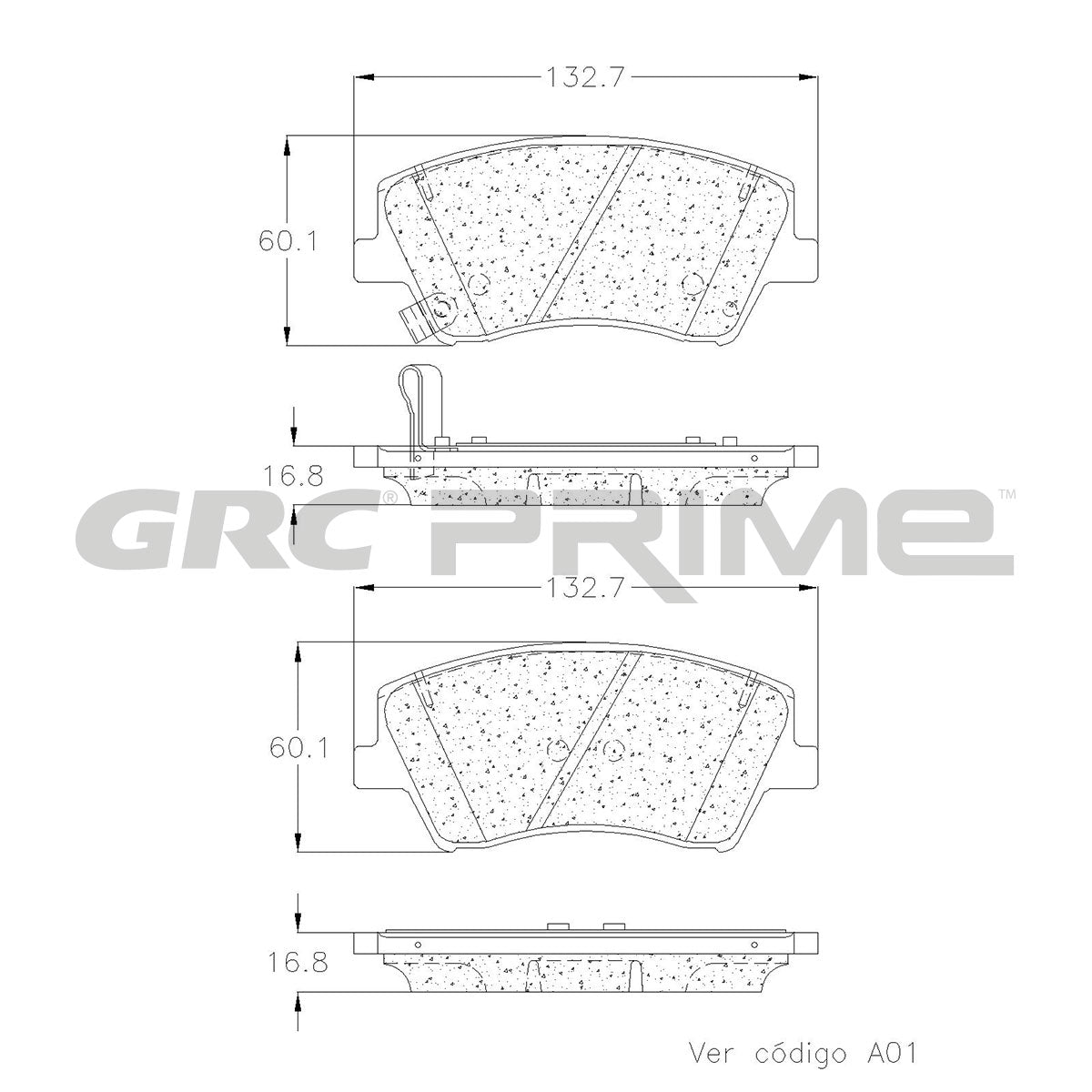 GPRD1912 - BALATAS CERAMICAS DELANTERAS PARA HYUNDAI ELANTRA ECO 2017-2020
