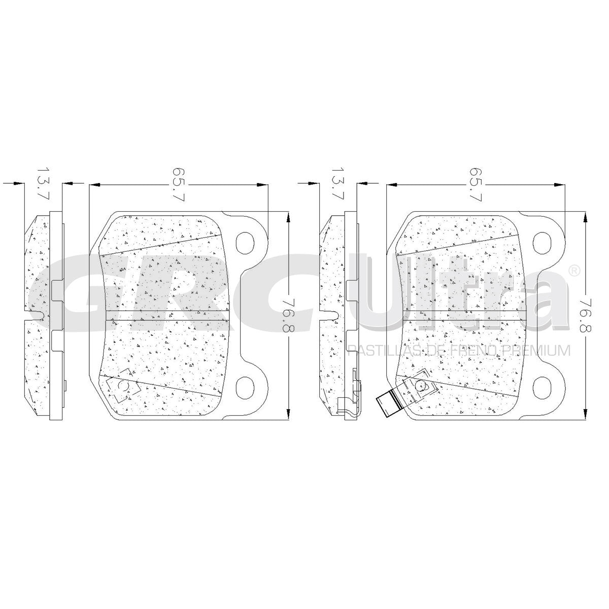 GCD961 - BALATAS CERAMICAS TRASERAS PARA INFINITI G35 2004-2004