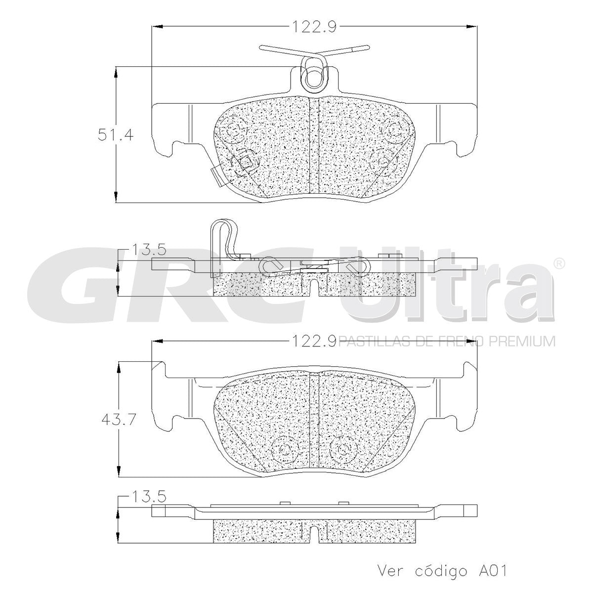 GCD2219 - BALATAS CERAMICAS TRASERAS PARA MAZDA 3 2019-2020