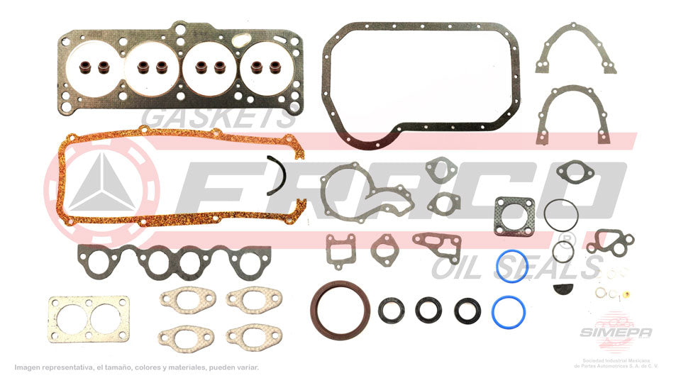 FSX-8640130 - JUEGO DE EMPAQUES PARA VOLKSWAGEN DASHER L4 1.7 L 8 V. SOHC EN 1976-1980