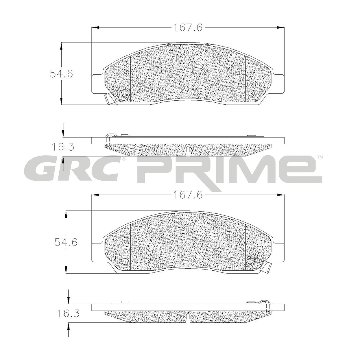 GPRD1039SD - BALATAS SEMIMETALICAS DELANTERAS PARA CHEVROLET COLORADO 2.8L 2004-2006