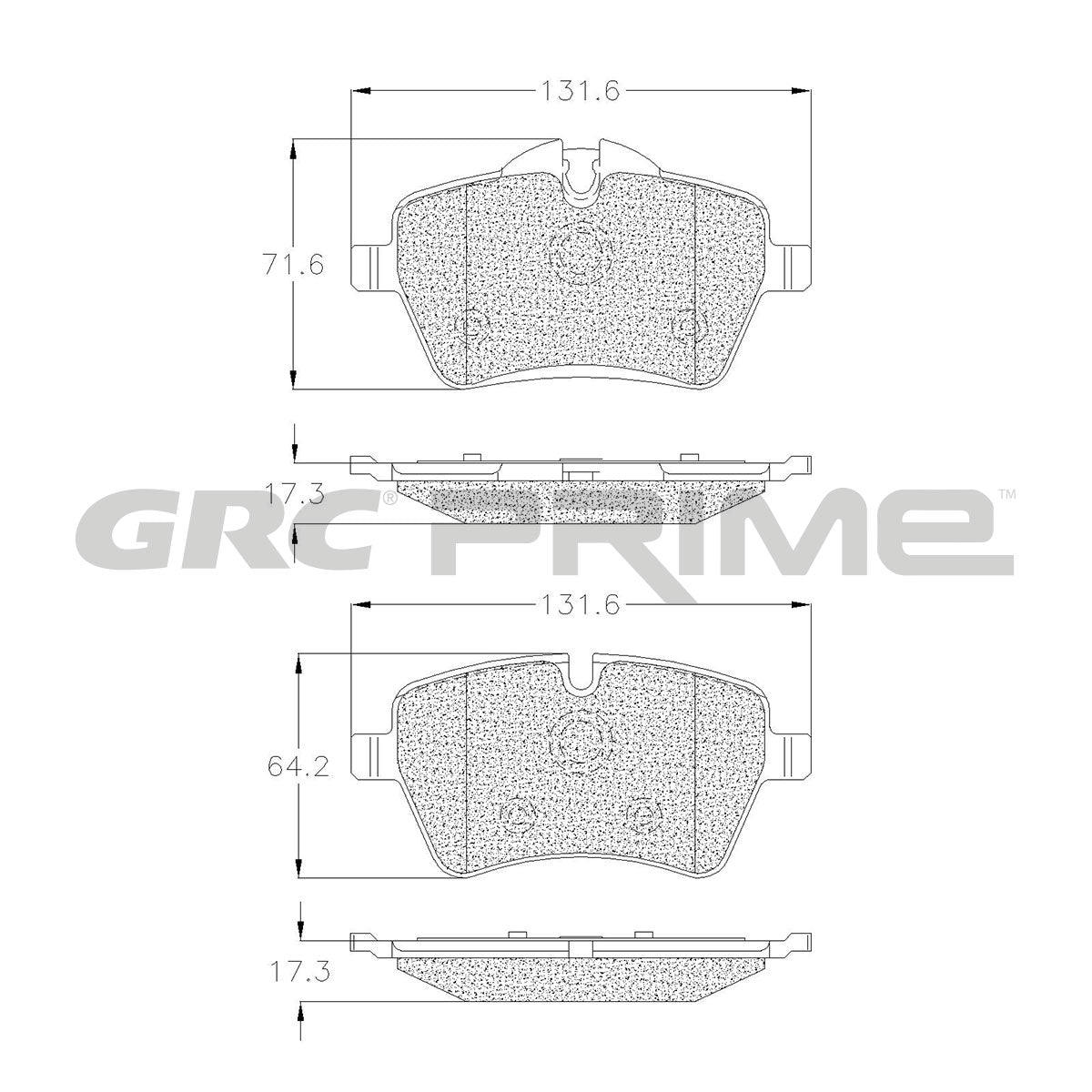GPRD1204 - BALATAS CERAMICAS DELANTERAS PARA MINI COOPER BASE 2008-2008