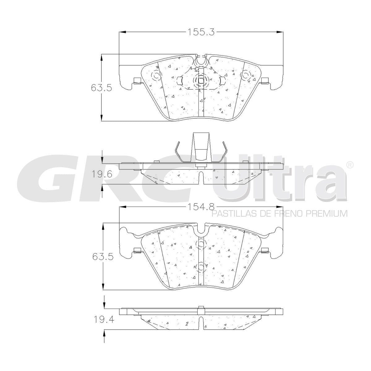 GCD1061 - BALATAS CERAMICAS DELANTERAS PARA BMW 120I BASE 2012-2012