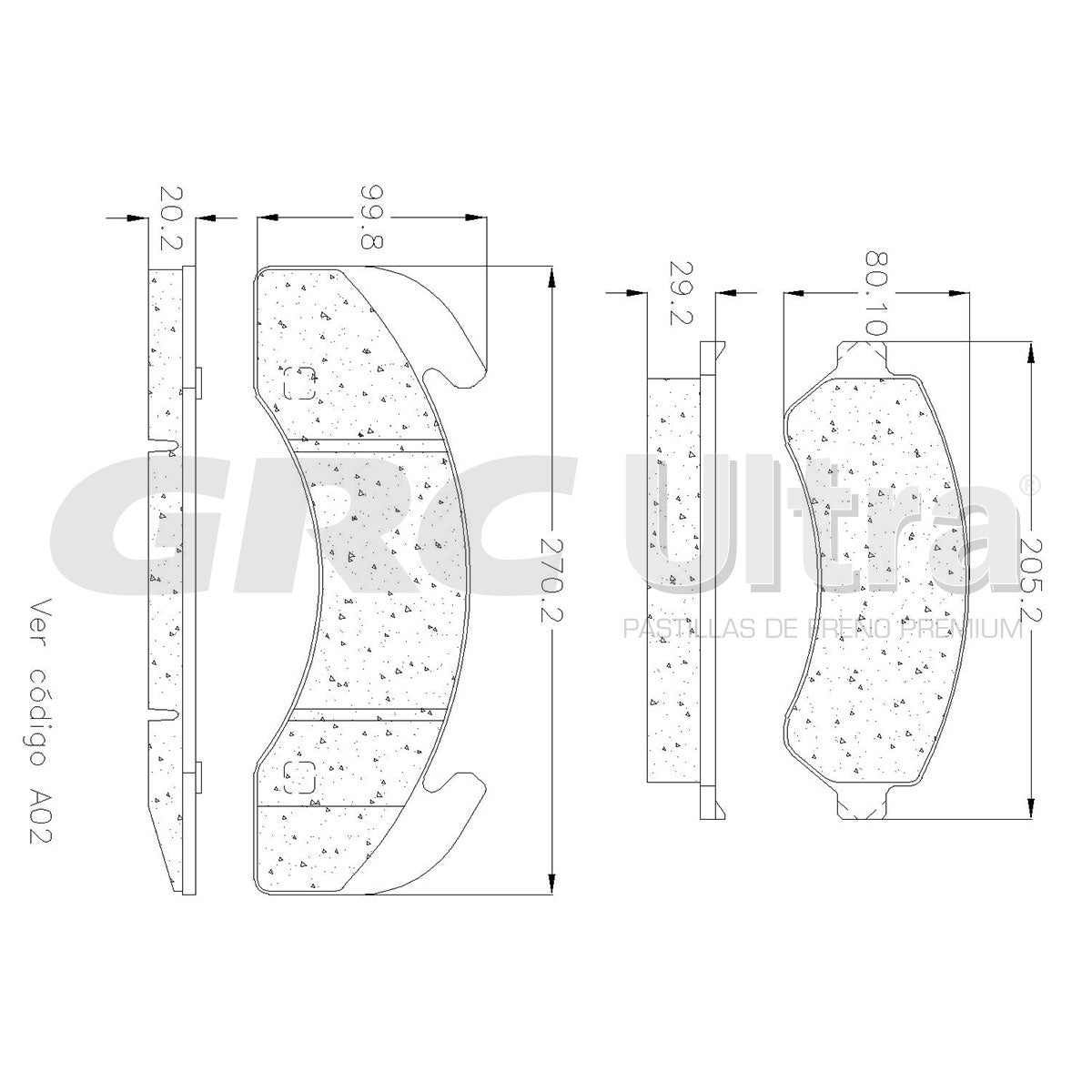 GMD225 - BALATAS SEMIMETALICAS DELANTERAS PARA BLUE BIRD ALL AMERICAN FE 2003-2007