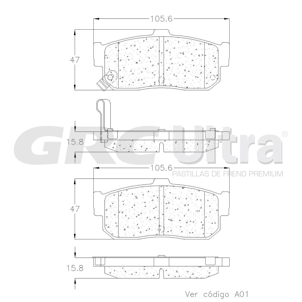 GCD540 - BALATAS CERAMICAS TRASERAS PARA INFINITI G20 BASE 1994-1994