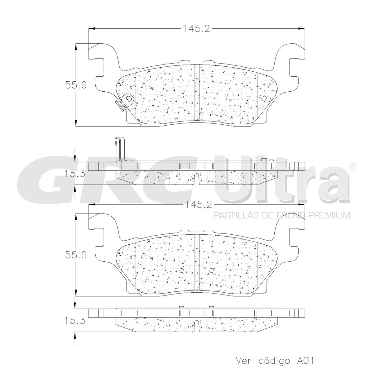 GMD1120 - BALATAS SEMIMETALICAS TRASERAS PARA HUMMER H3 3.5L 2006-2006