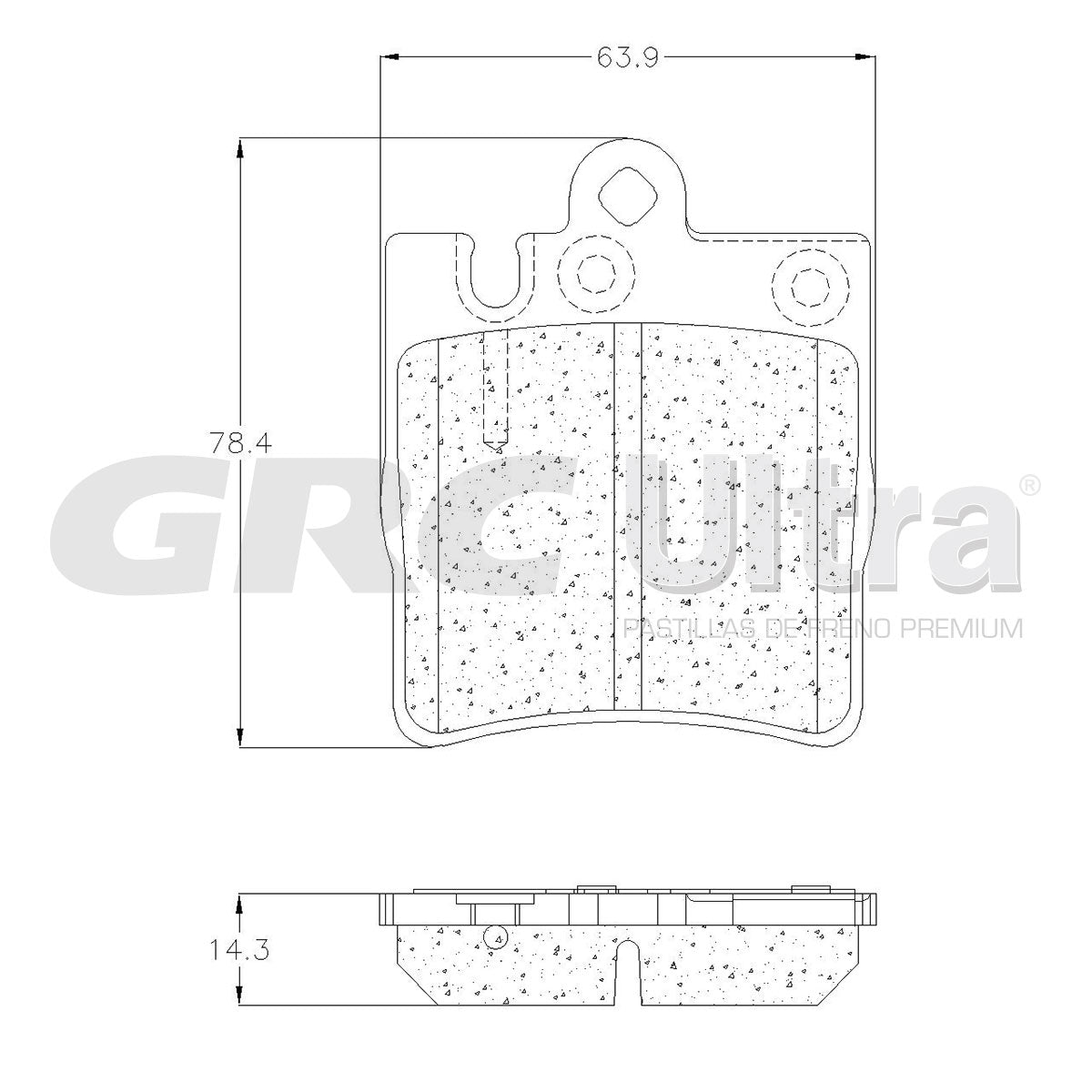 GMD876 - BALATAS SEMIMETALICAS TRASERAS PARA MERCEDES-BENZ C200 2001-2004
