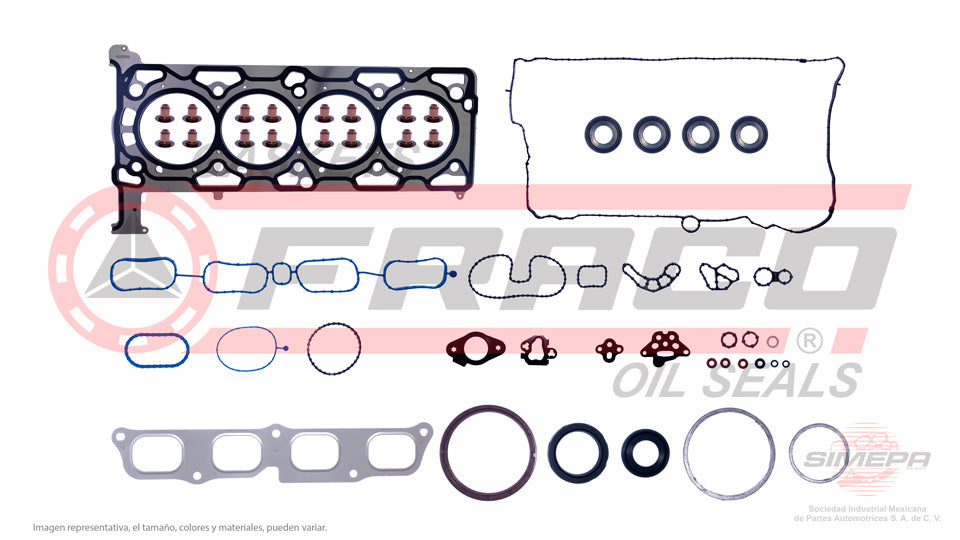 FSX-3040120 - JUEGO DE EMPAQUES PARA BUICK ENVISION L4 2.5 L 16 V. DOHC LCV 2017-2019