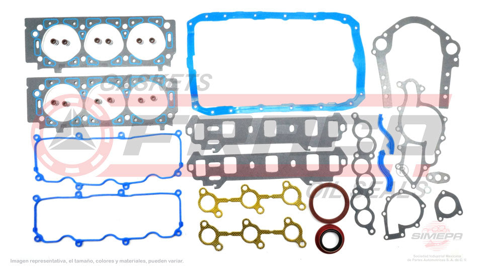 FSX-2662053 - JUEGO DE EMPAQUES PARA FORD PROBE V6 3.0 L VULCAN 12 V. OHV 1991-1992
