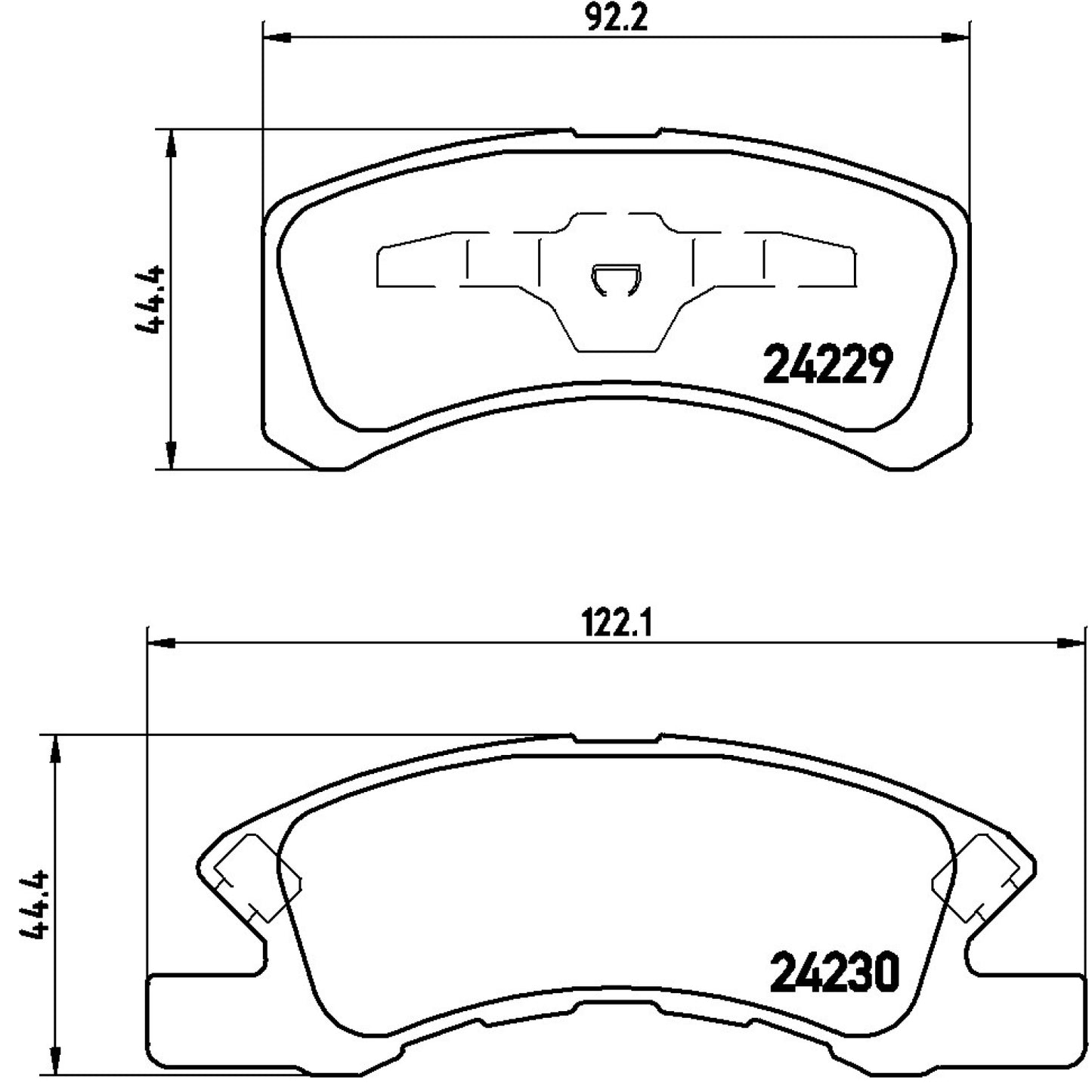 BRE-P16011 - BALATAS DELANTERAS PARA DODGE ATTITUDE SE 2015-2021