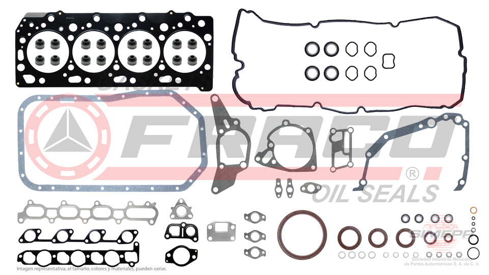 FSX-5540335 - JUEGO DE EMPAQUES PARA MITSUBISHI L200 L4 2.5 L DIESEL 16 V. DOHC 4D56T 2006-2016