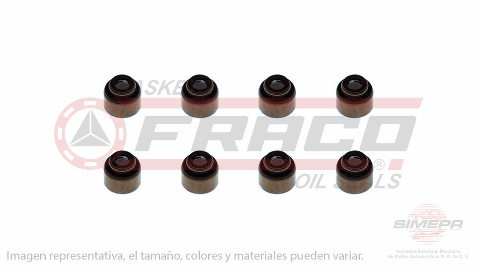 SS-5233-V-08 - SELLOS DE VALVULA POR JUEGOS PARA DODGE COLT L4 1.4 L 8 V. SOHC 1979-1984