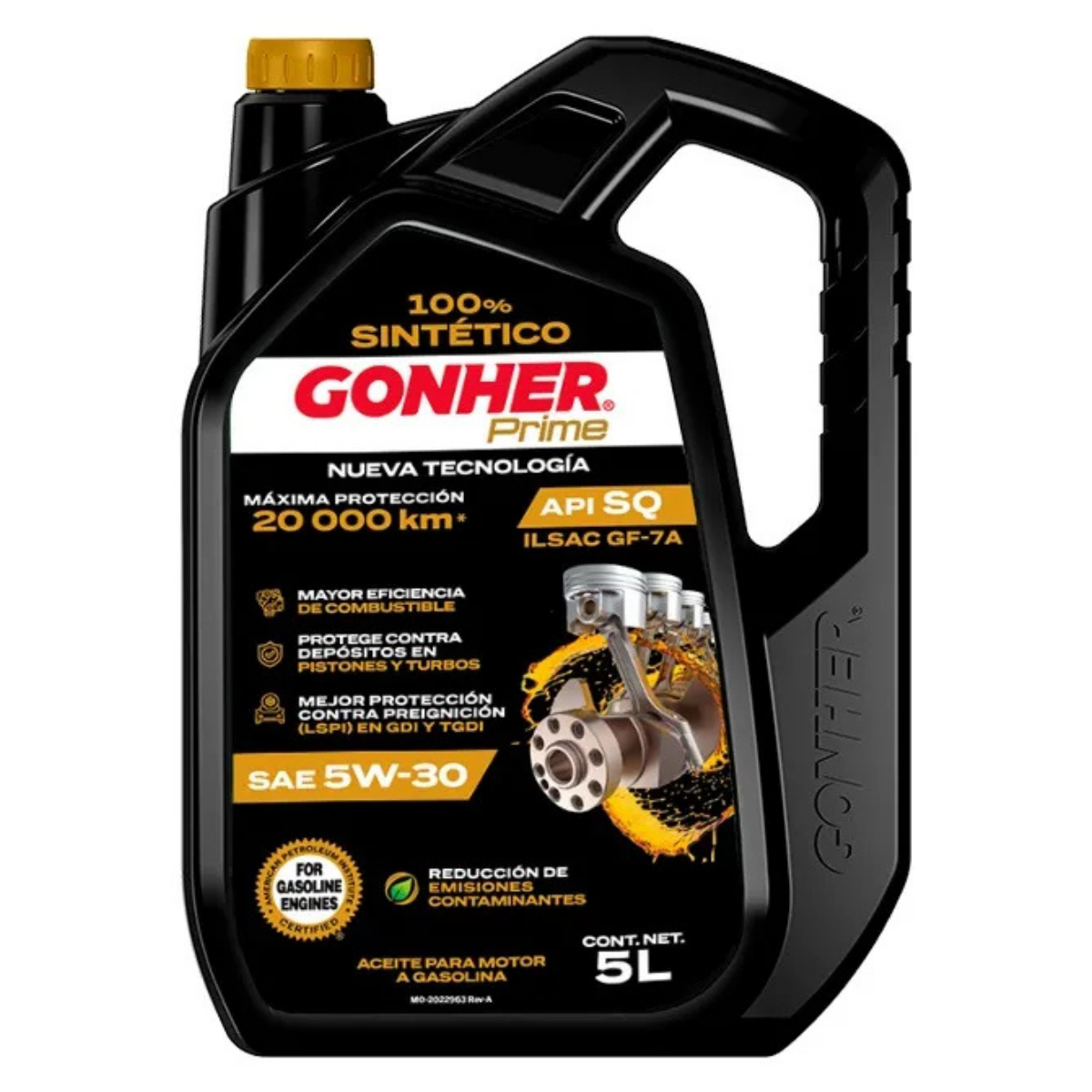 GH-1034989 - ACEITE GONHER SINTETICO 5W-30 API SQ CAJA CON 4 PIEZAS DE 5 LITROS