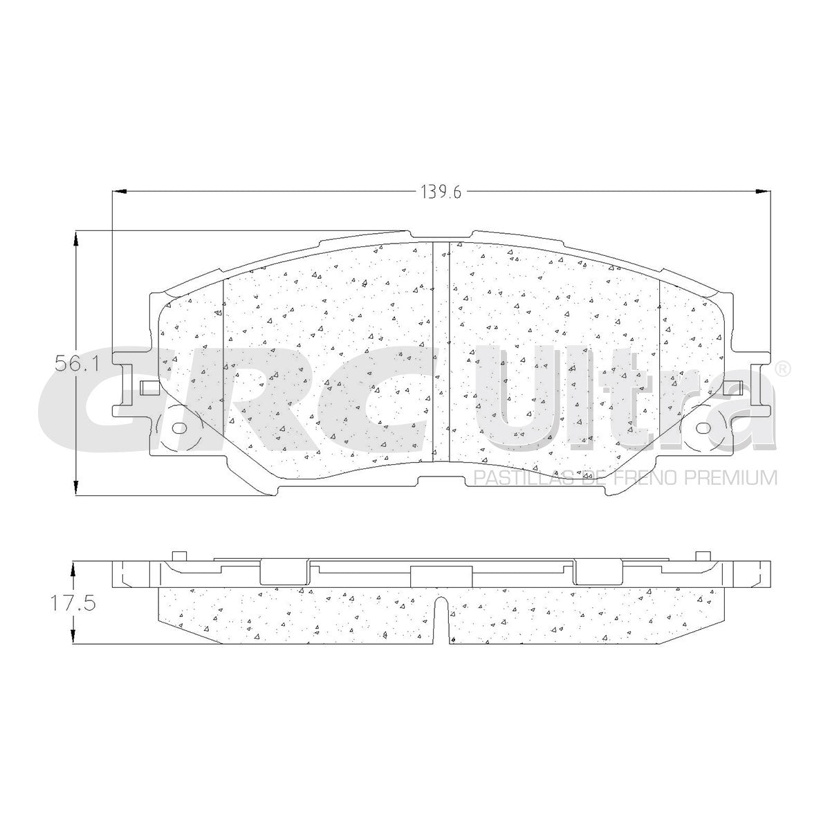 GCD1210 - BALATAS CERAMICAS DELANTERAS PARA LEXUS HS250H 2010-2012