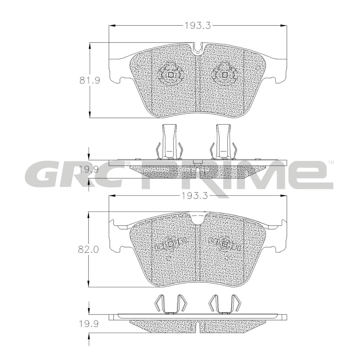 GPRD1271 - BALATAS SEMIMETALICAS DELANTERAS PARA MERCEDES-BENZ ML63 AMG 2007-2011