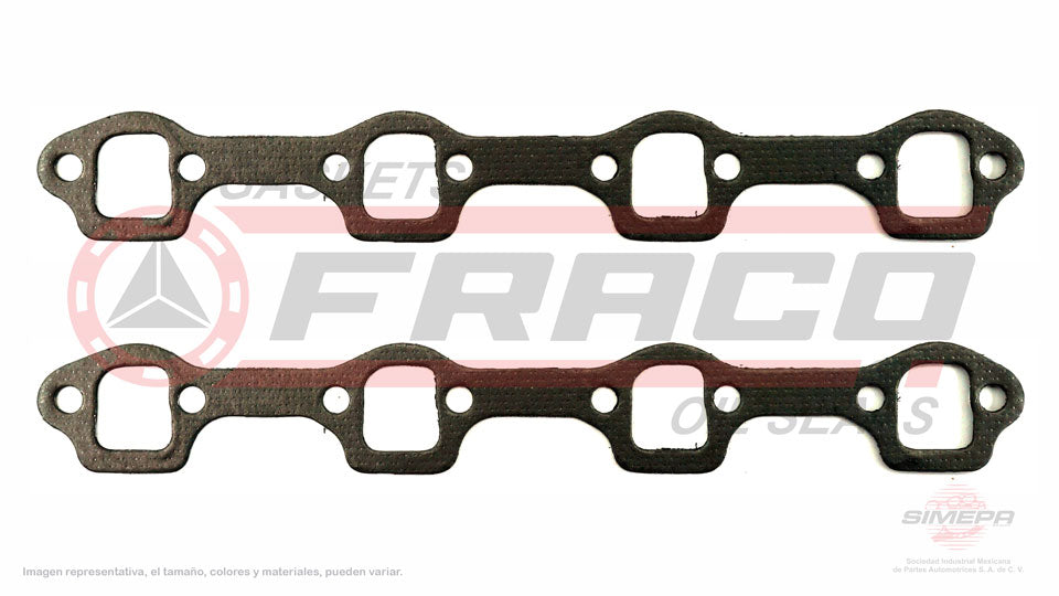 MEX-2682101 - EMPAQUE MULTIPLE DE ESCAPE PARA FORD BRONCO V8 5.8 L WINDSOR 16 V. OHV 1978-1996