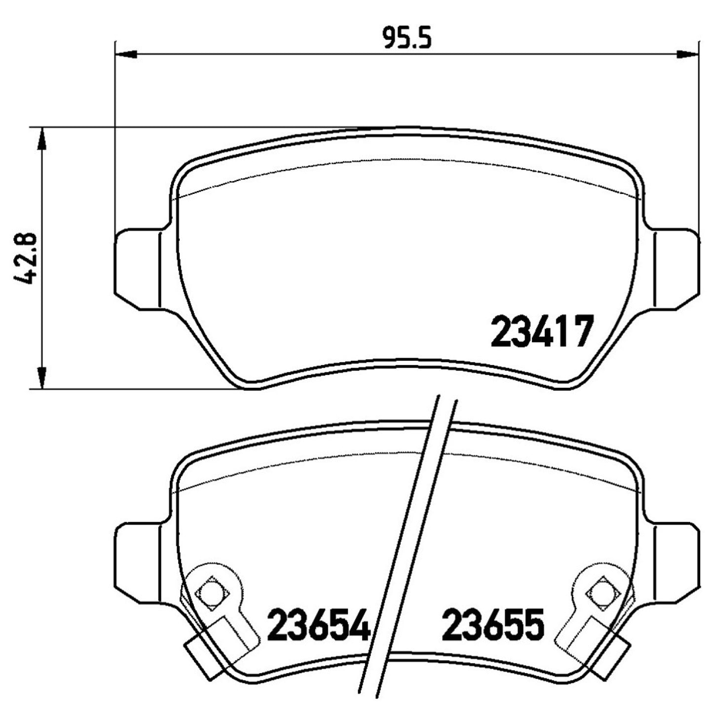 BRE-P59038 - BALATAS TRASERAS PARA CHEVROLET ASTRA BASE 2000-2006