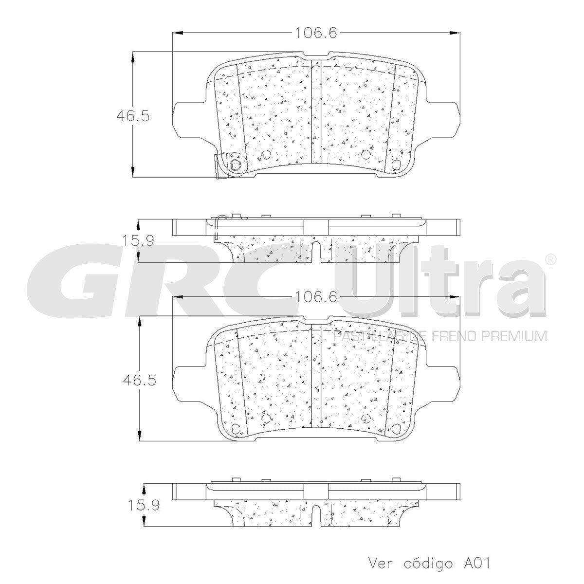 GCD1915 - BALATAS CERAMICAS TRASERAS PARA BUICK LACROSSE 2019-2019