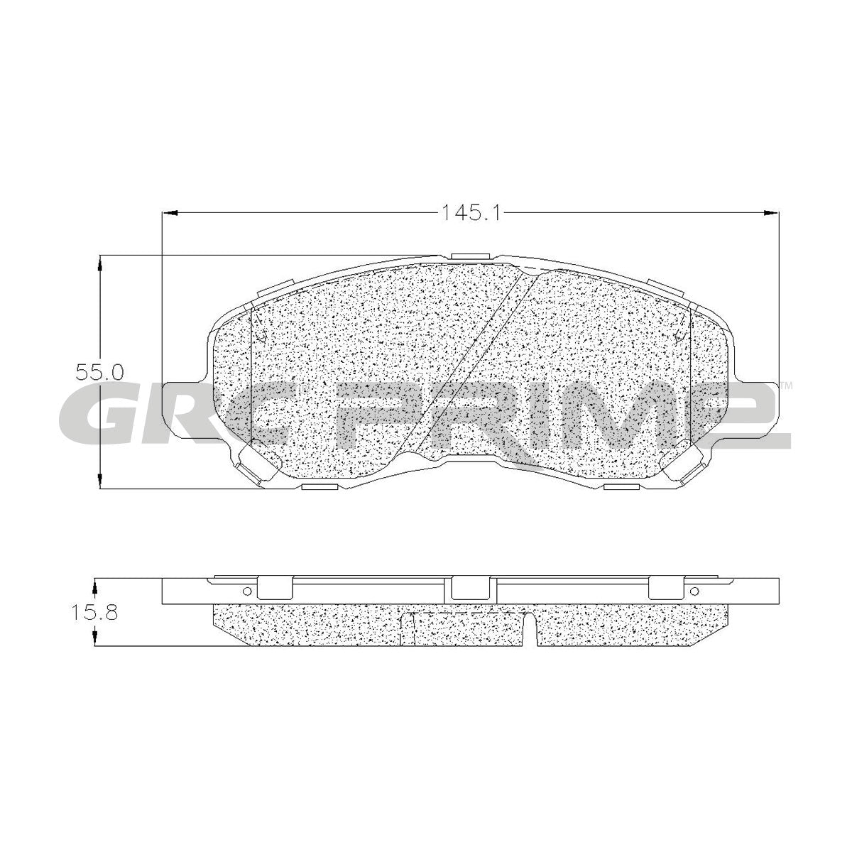 GPRD866SD - BALATAS SEMIMETALICAS DELANTERAS PARA CHRYSLER 200 2011-2012
