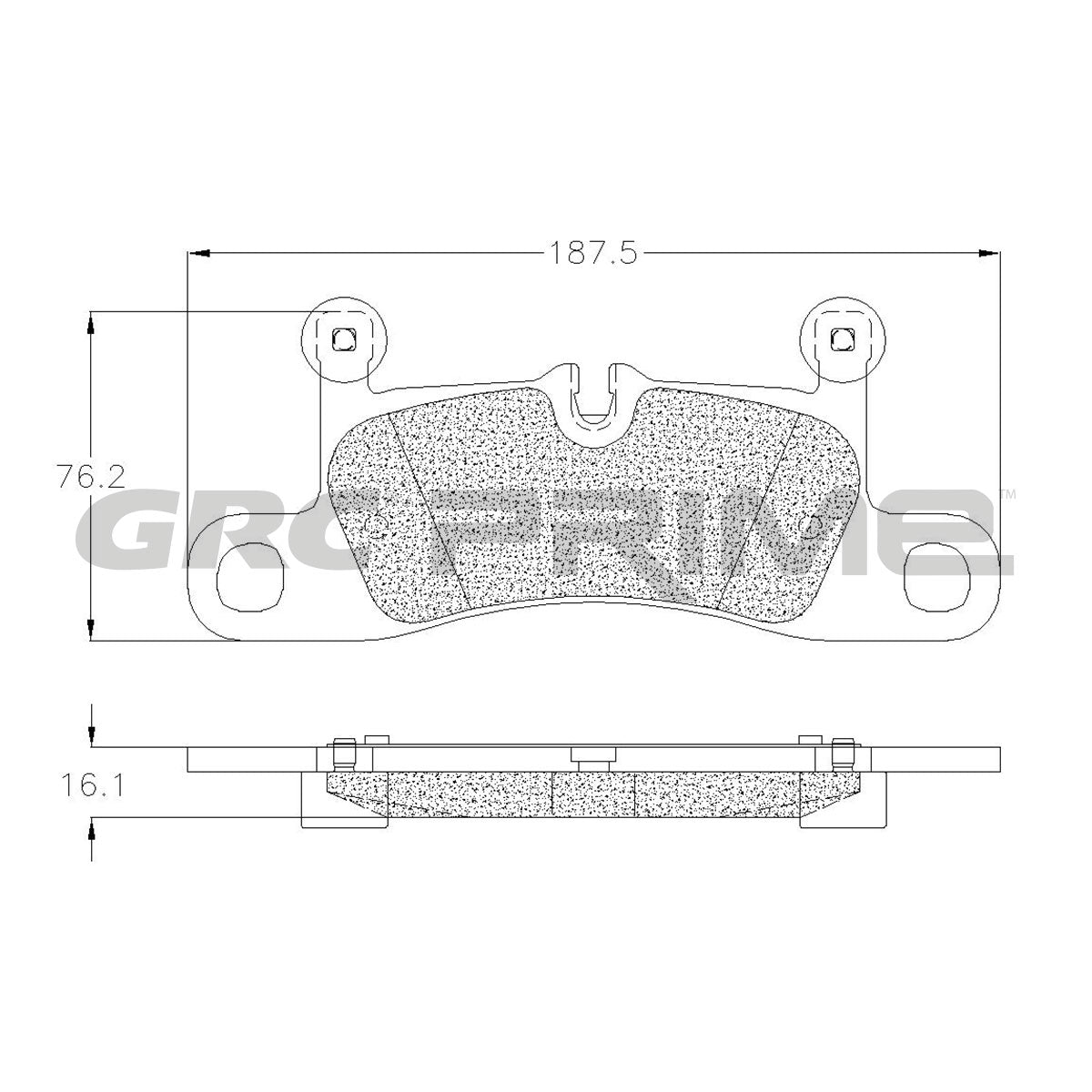 GPRD1453 - BALATAS SEMIMETALICAS TRASERAS PARA PORSCHE CAYENNE BASE 3.6L 2012-2012