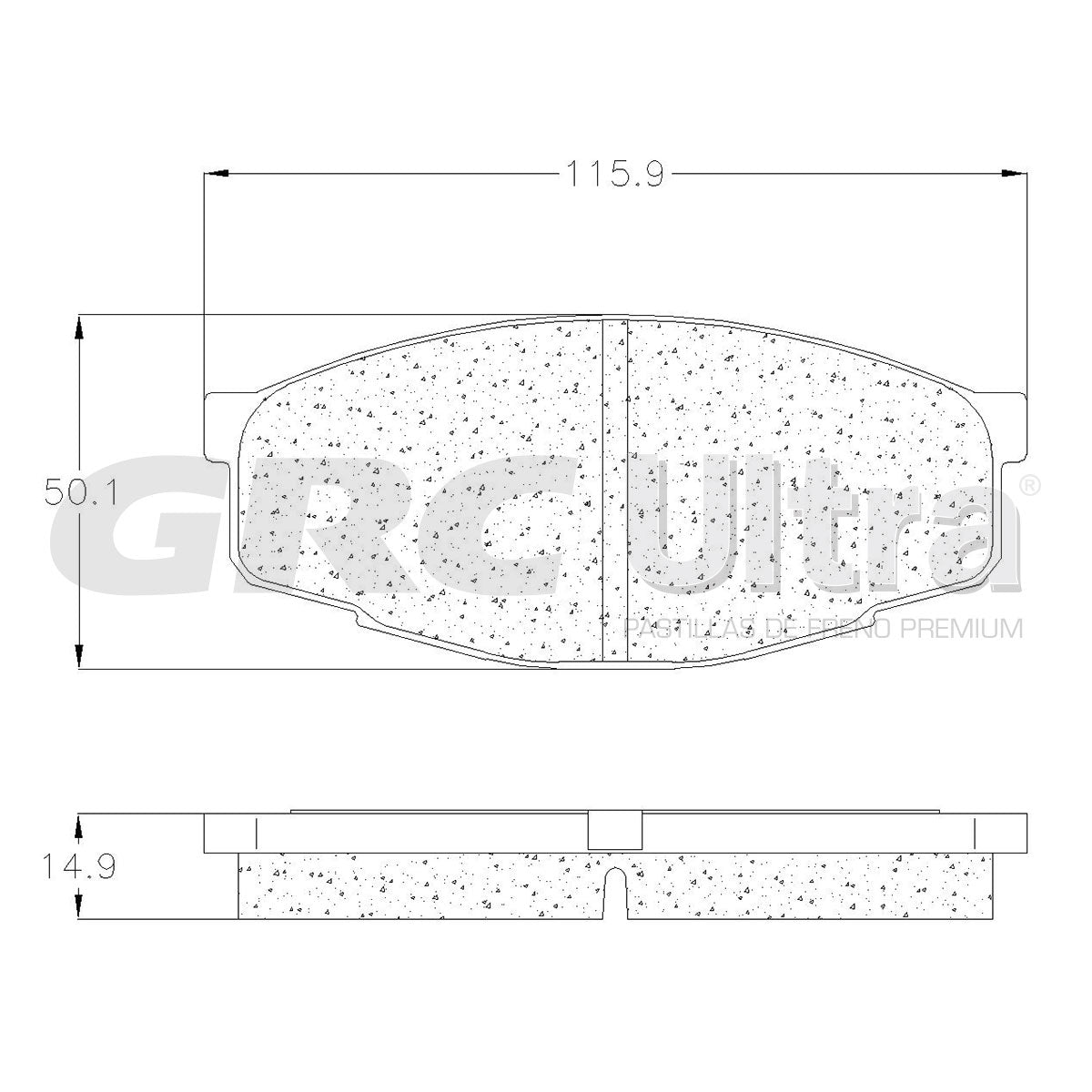 GMD207 - BALATAS SEMIMETALICAS DELANTERAS PARA TOYOTA CRESSIDA 1981-1988