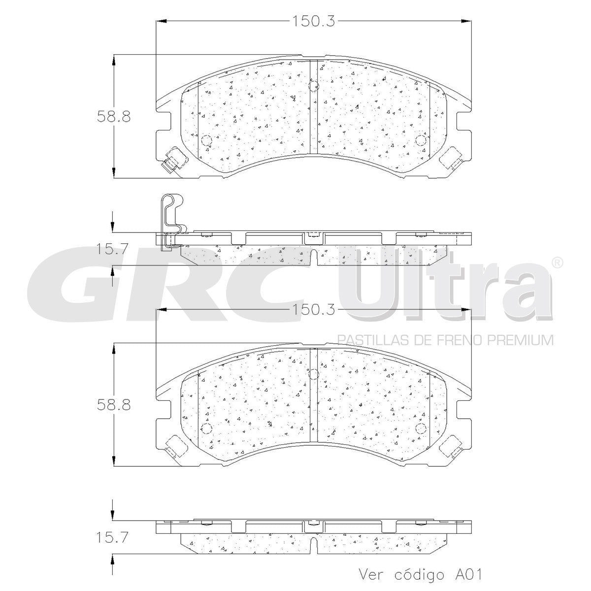 GCD530 - BALATAS CERAMICAS DELANTERAS PARA DODGE STEALTH 1991-1996