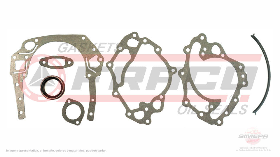 TCX-2682100 - EMPAQUE DE TAPA DE DISTRIBUCION PARA FORD BRONCO V8 5.8 L CLEVELAND 16 V. OHV 1978-1982