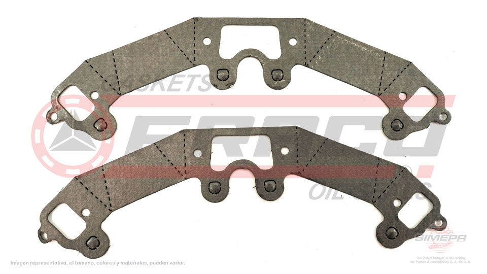 MEX-1182030 - EMPAQUE MULTIPLE DE ESCAPE PARA CHRYSLER CORDOBA V8 5.2 L 16 V. 318 CID 1975-1983