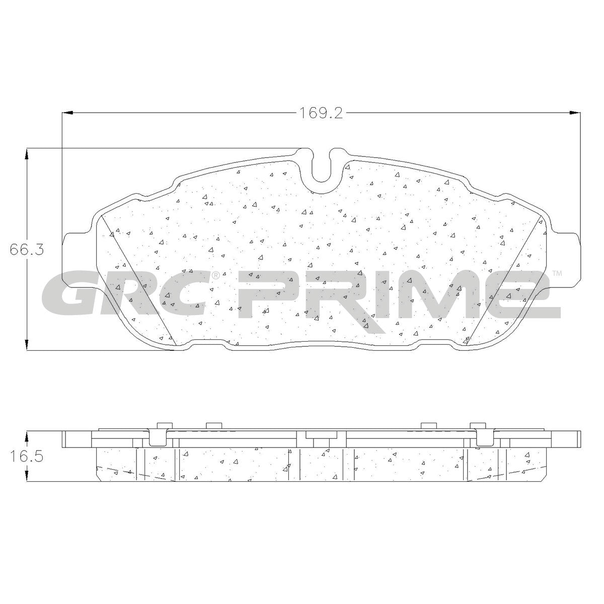 GPRD2301SD - BALATAS SEMIMETALICAS DELANTERAS PARA FORD E-TRANSIT 2023-2023