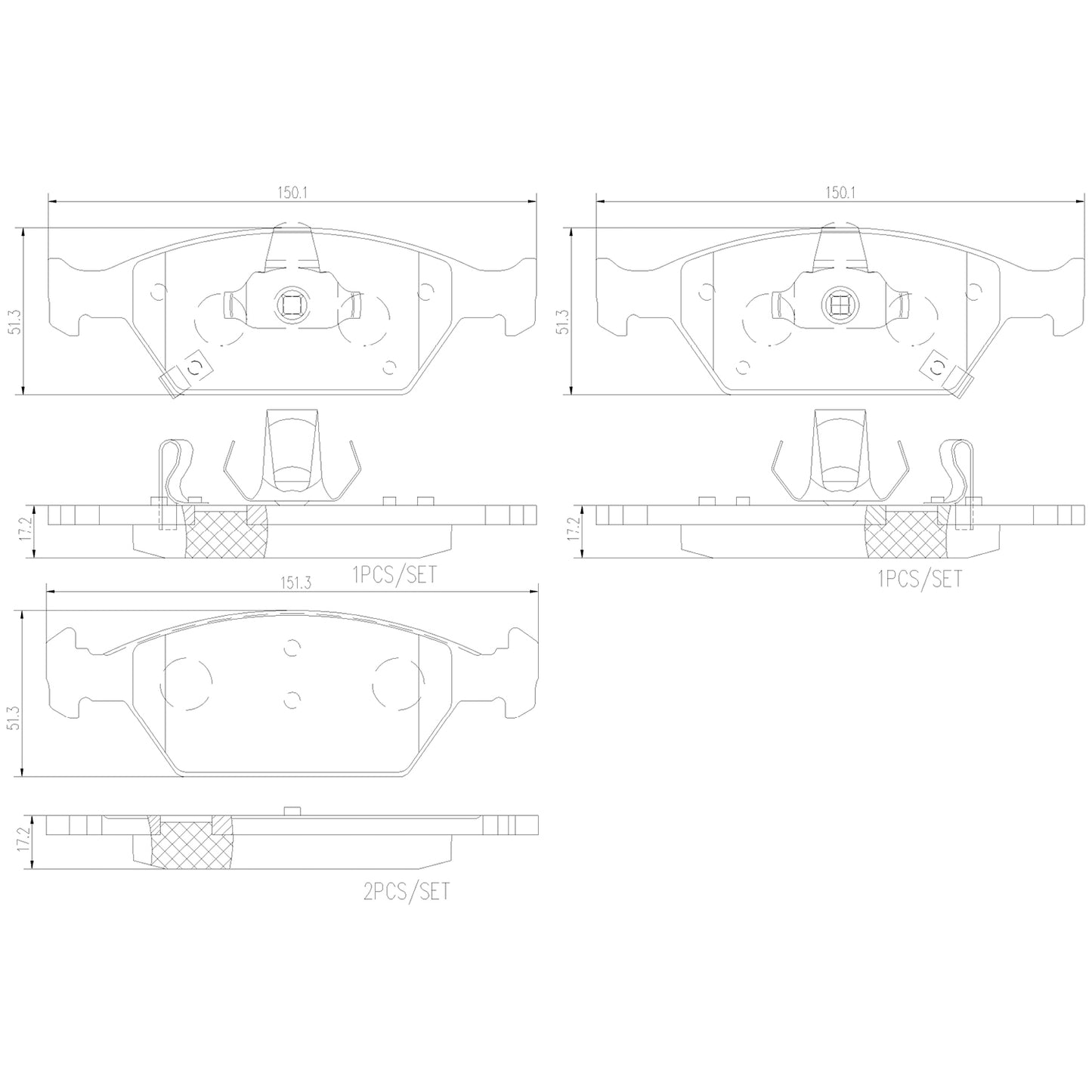 BRE-P28100 - BALATAS DELANTERAS PARA HONDA CITY EX 2010-2013